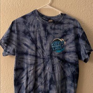 santa cruz blue tie dye t shirt